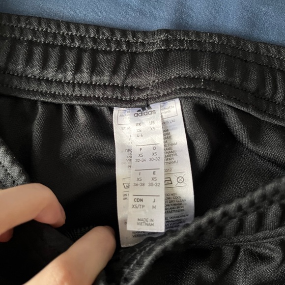 Black Tapered Adidas Trackpants - Picture 2 of 5